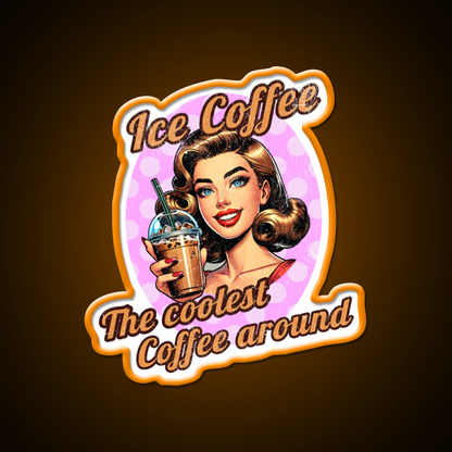 The Ultimate Ice Coffee Experience Cafe Led Neon Sign Espresso Bar Art Rgb Color