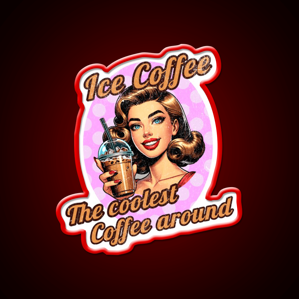 The Ultimate Ice Coffee Experience Cafe Led Neon Sign Espresso Bar Art Rgb Color - Shineneon
