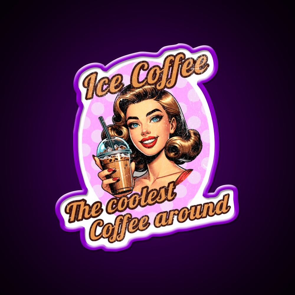 The Ultimate Ice Coffee Experience Cafe Led Neon Sign Espresso Bar Art Rgb Color - Shineneon
