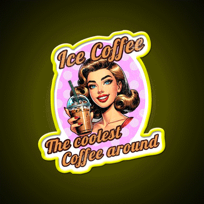 The Ultimate Ice Coffee Experience Cafe Led Neon Sign Espresso Bar Art Rgb Color