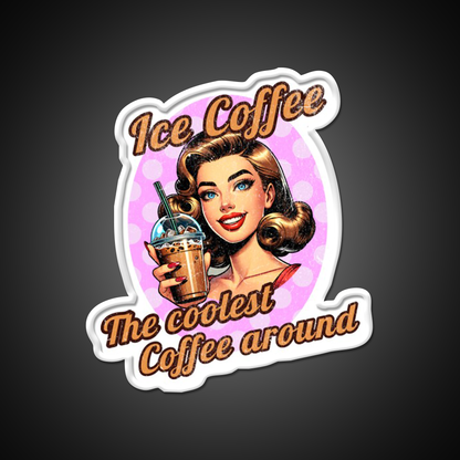 The Ultimate Ice Coffee Experience Cafe Led Neon Sign Espresso Bar Art Rgb Color