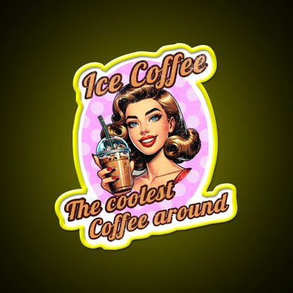 The Ultimate Ice Coffee Experience Cafe Led Neon Sign Espresso Bar Art Rgb Color