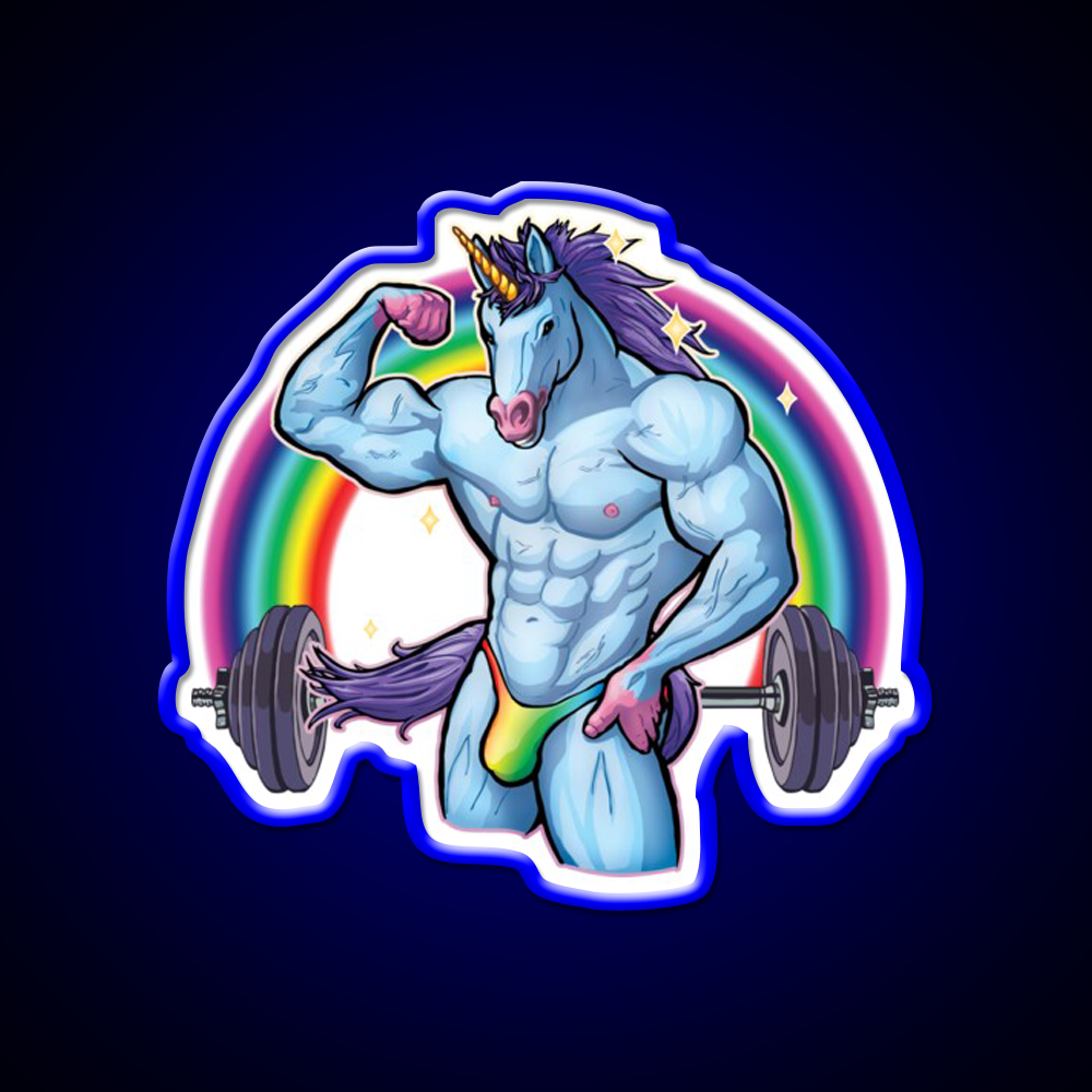 The Unicorn Of Pump Gym Fitness Led Neon Sign Rgb Color