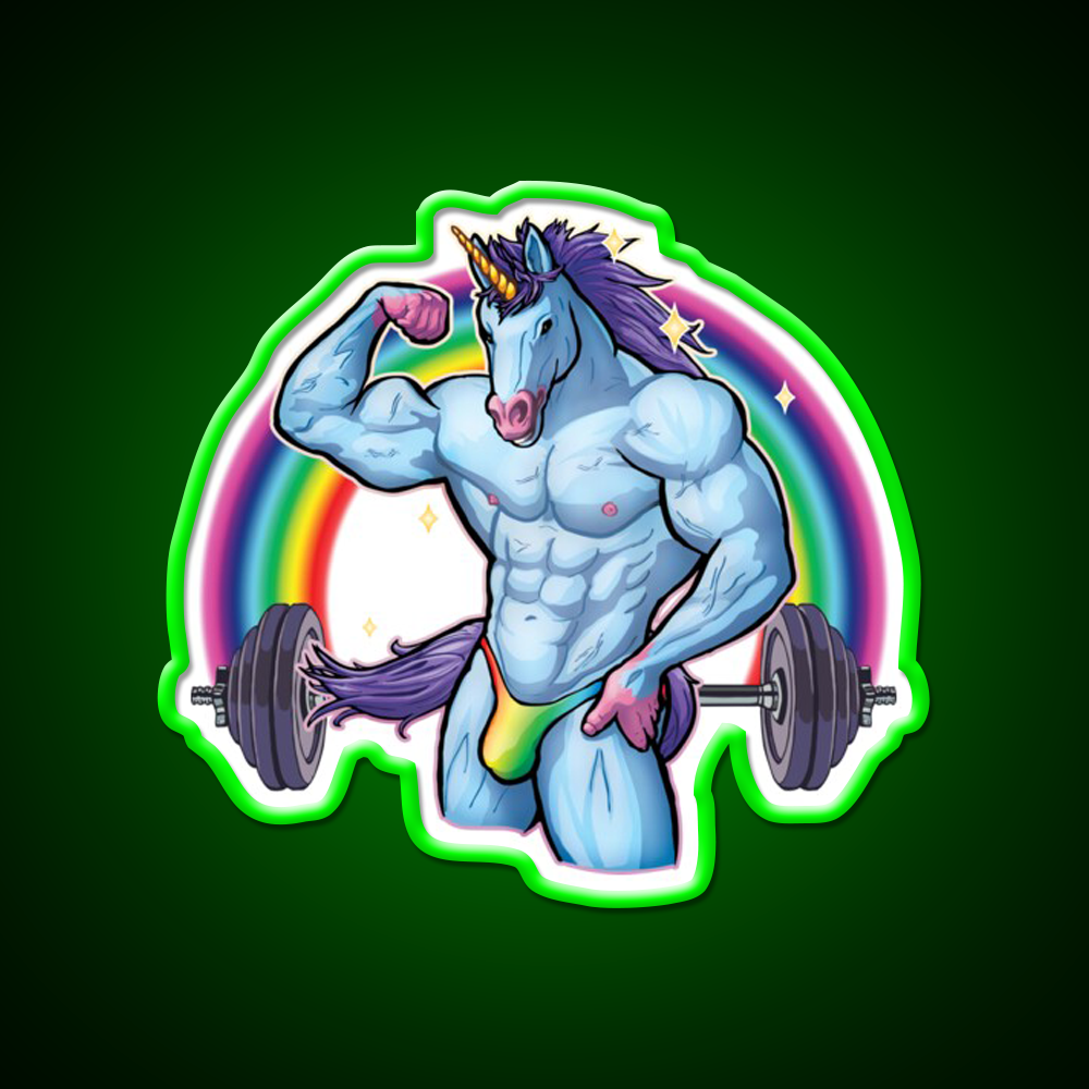 The Unicorn Of Pump Gym Fitness Led Neon Sign Rgb Color