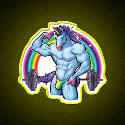 The Unicorn Of Pump Gym Fitness Led Neon Sign Rgb Color