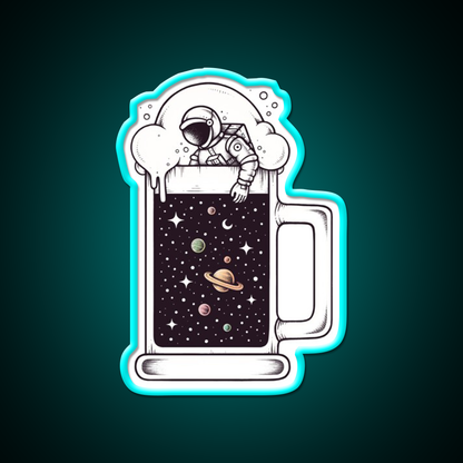 The Universe Is Lit Beer Bar Decor Led Neon Sign Rgb Color - Size and dimension reference