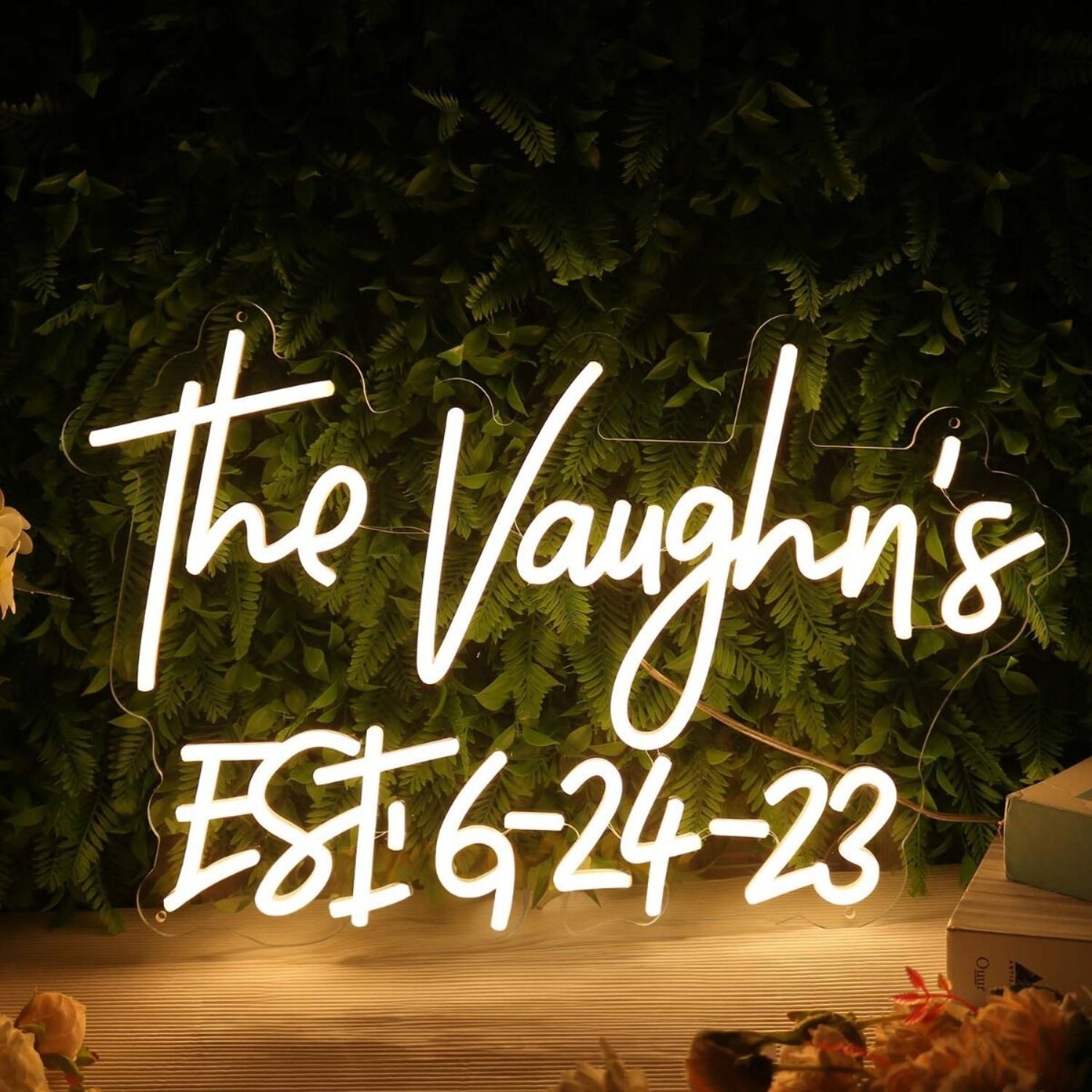 The Vaughns Est 6 - 24 - 23 Yellow Led Neon Sign - Shineneon