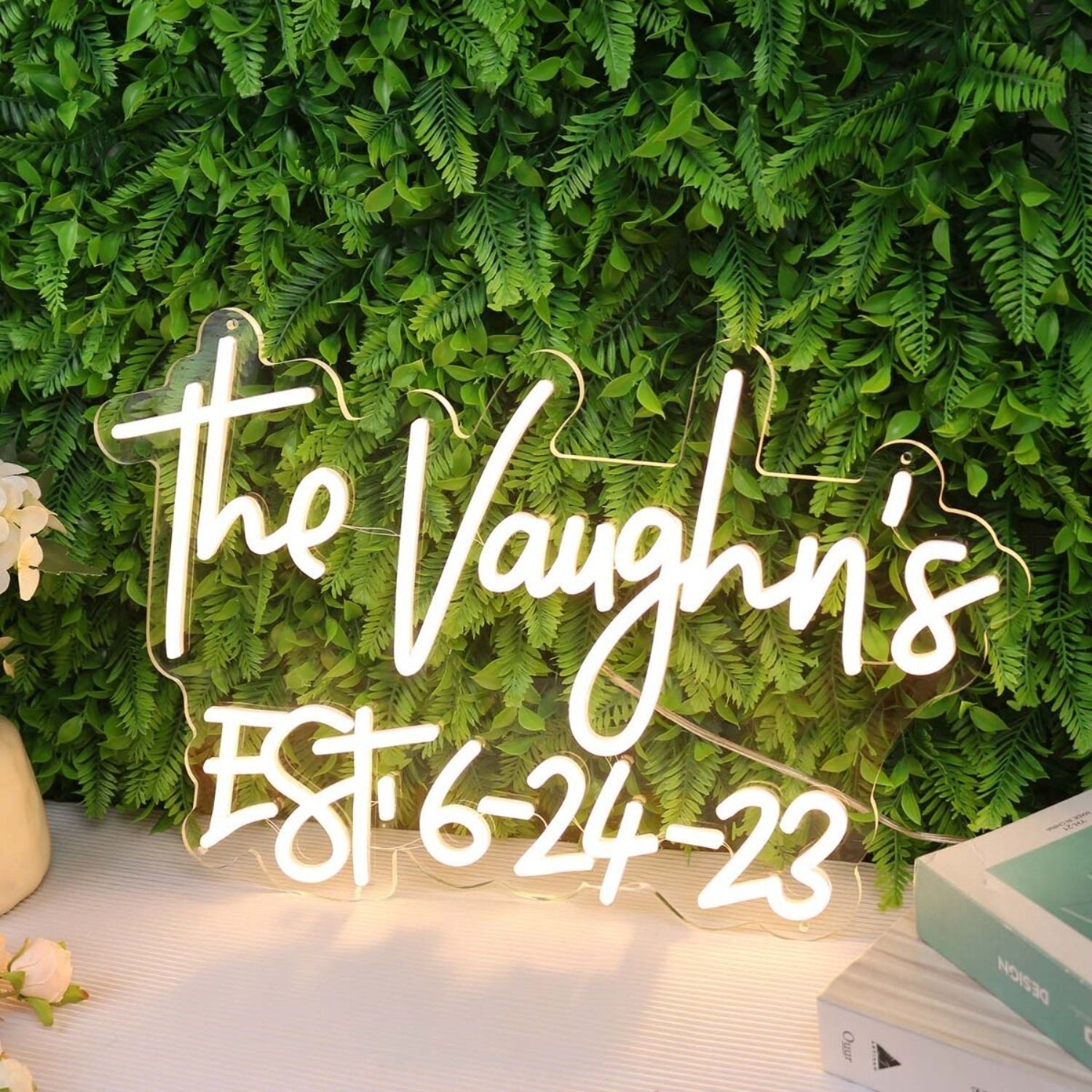 The Vaughns Est 6 - 24 - 23 Yellow Led Neon Sign - Shineneon