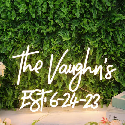 The Vaughns Est 6 - 24 - 23 Yellow Led Neon Sign - Shineneon