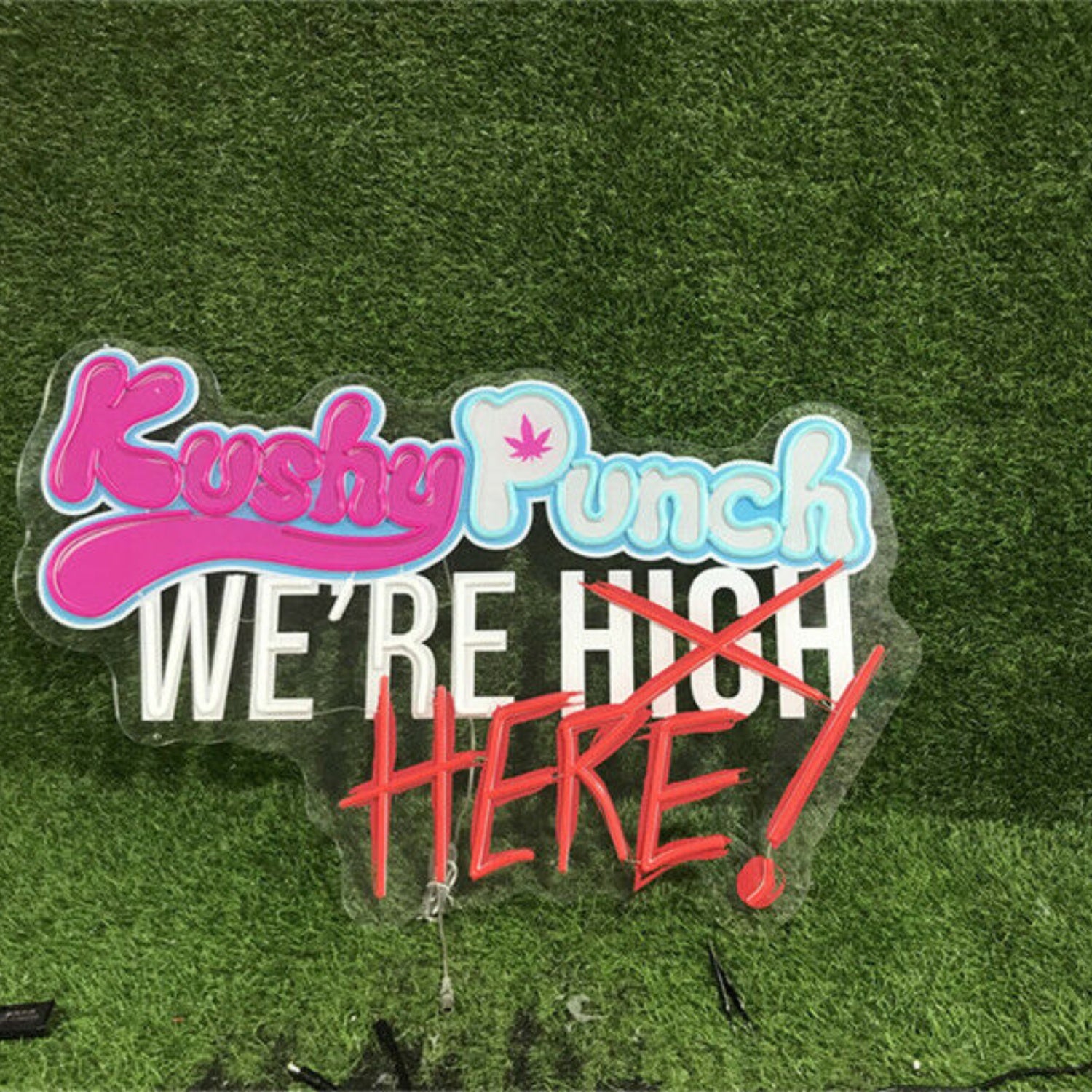 The Vibrant Uv Sign Kushy Punch Logo Led Neon Sign | Shineneon