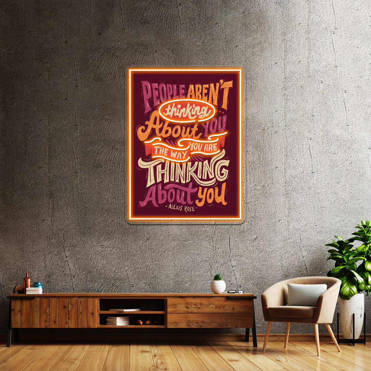 The Way You Are Thinking About You Artwork Personalized Neon Signs