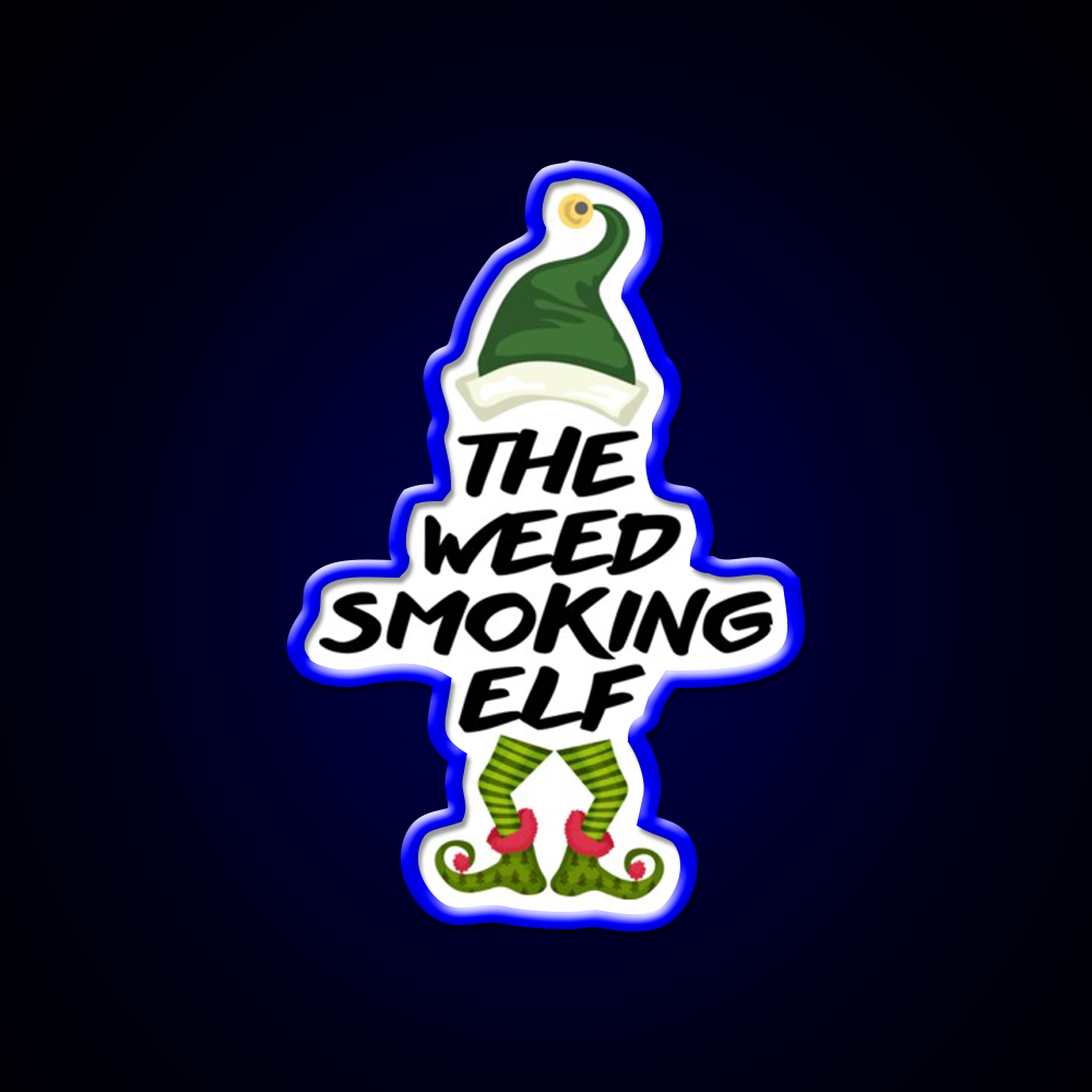 The Weed Elf Hemp Inspired Green Leaf Led Neon Sign Rgb Color - LED neon sign view 5