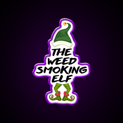 The Weed Elf Hemp Inspired Green Leaf Led Neon Sign Rgb Color - LED neon sign view 9