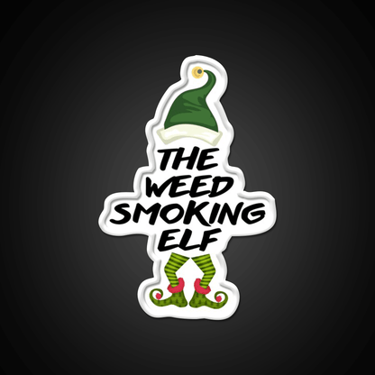 The Weed Elf Hemp Inspired Green Leaf Led Neon Sign Rgb Color - Shineneon