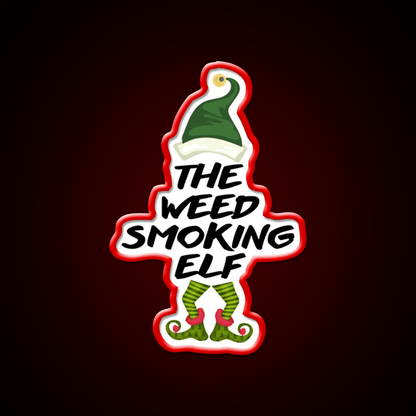 The Weed Elf Hemp Inspired Green Leaf Led Neon Sign Rgb Color - Shineneon