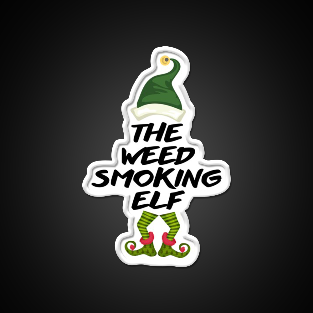 The Weed Elf Hemp Inspired Green Leaf Led Neon Sign Rgb Color - LED neon sign view 11