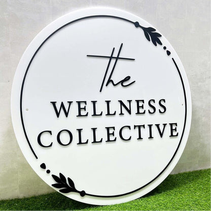 The Wellness Collective Acrylic Business Logo Sign - Shineneon