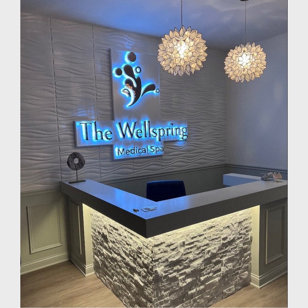 The Wellspring Medical Spa 3D Backlit Channel Letters Led Light Sign - Shineneon