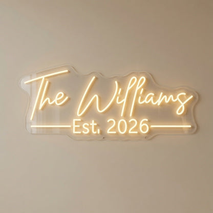 The Williams Est 2026 LED Neon Sign - Shineneon