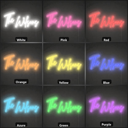 The Wilsons LED Neon Sign color grid