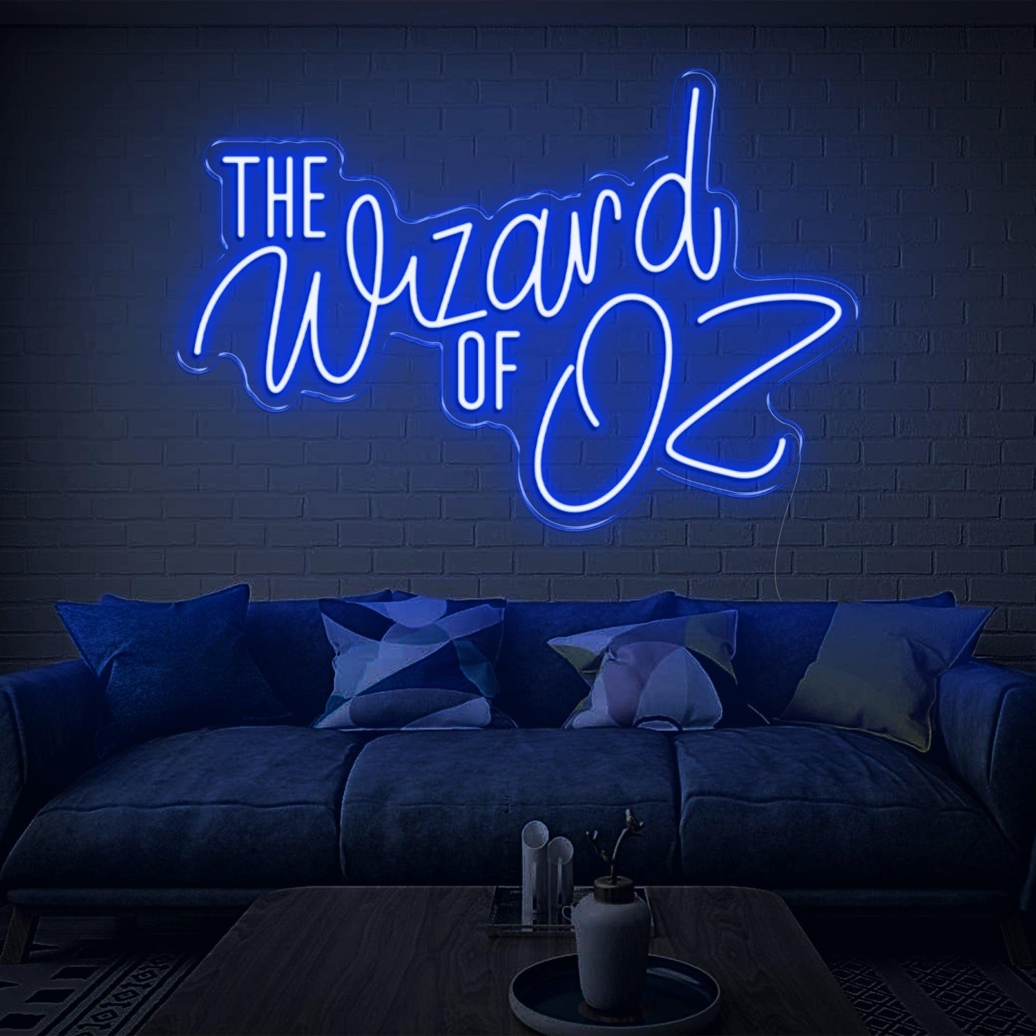 The Wizard Of Oz Blue Glowing Outline Led Neon Sign For Movie Theme Room | Shineneon