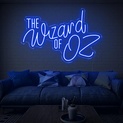 The Wizard Of Oz Blue Glowing Outline Led Neon Sign For Movie Theme Room | Shineneon