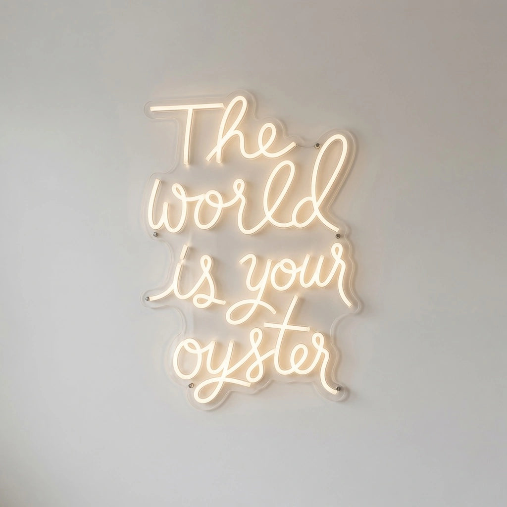 The World Is Your Oyster Business LED Neon Sign - 02 High-Converting Product Image