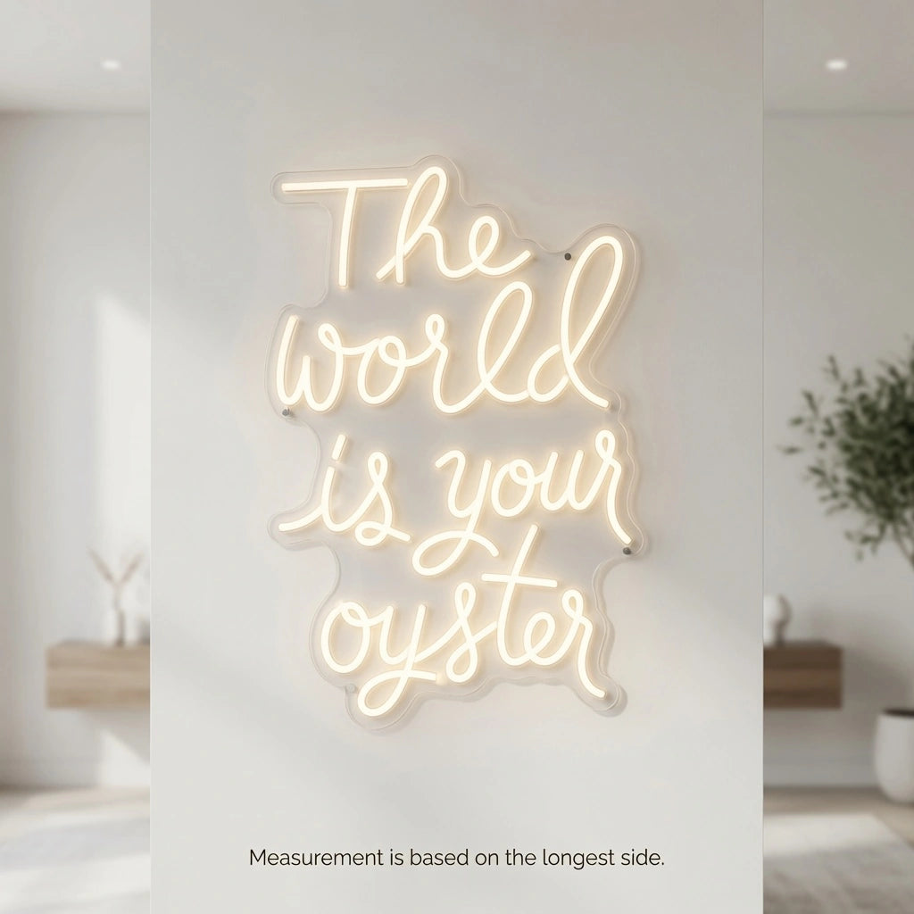 The World Is Your Oyster Business LED Neon Sign - 04 Size Image