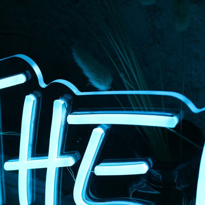 The World Is Yours Blue Custom Led Neon Sign | Shineneon