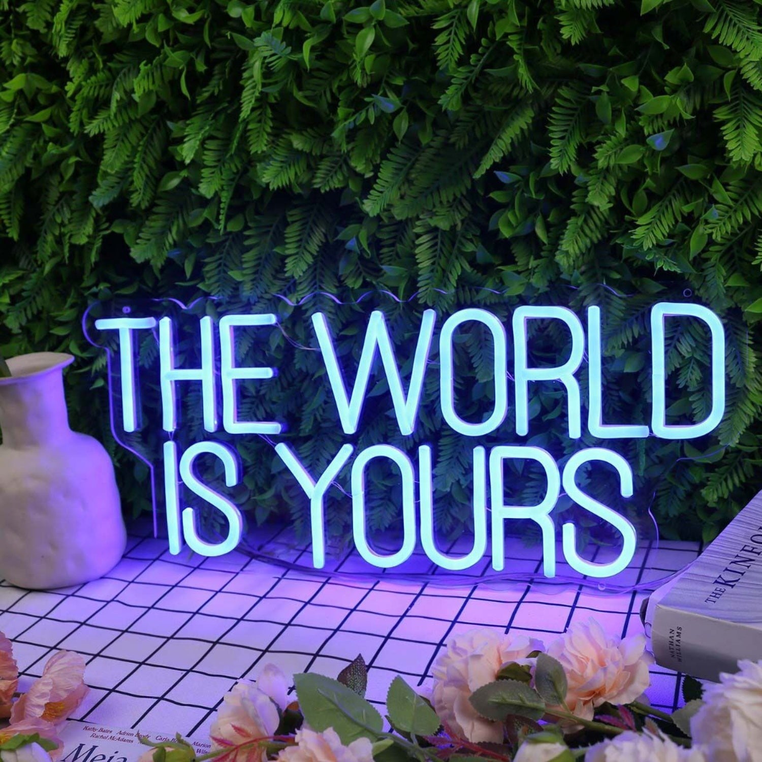The World Is Yours Blue Led Neon Sign - Shineneon
