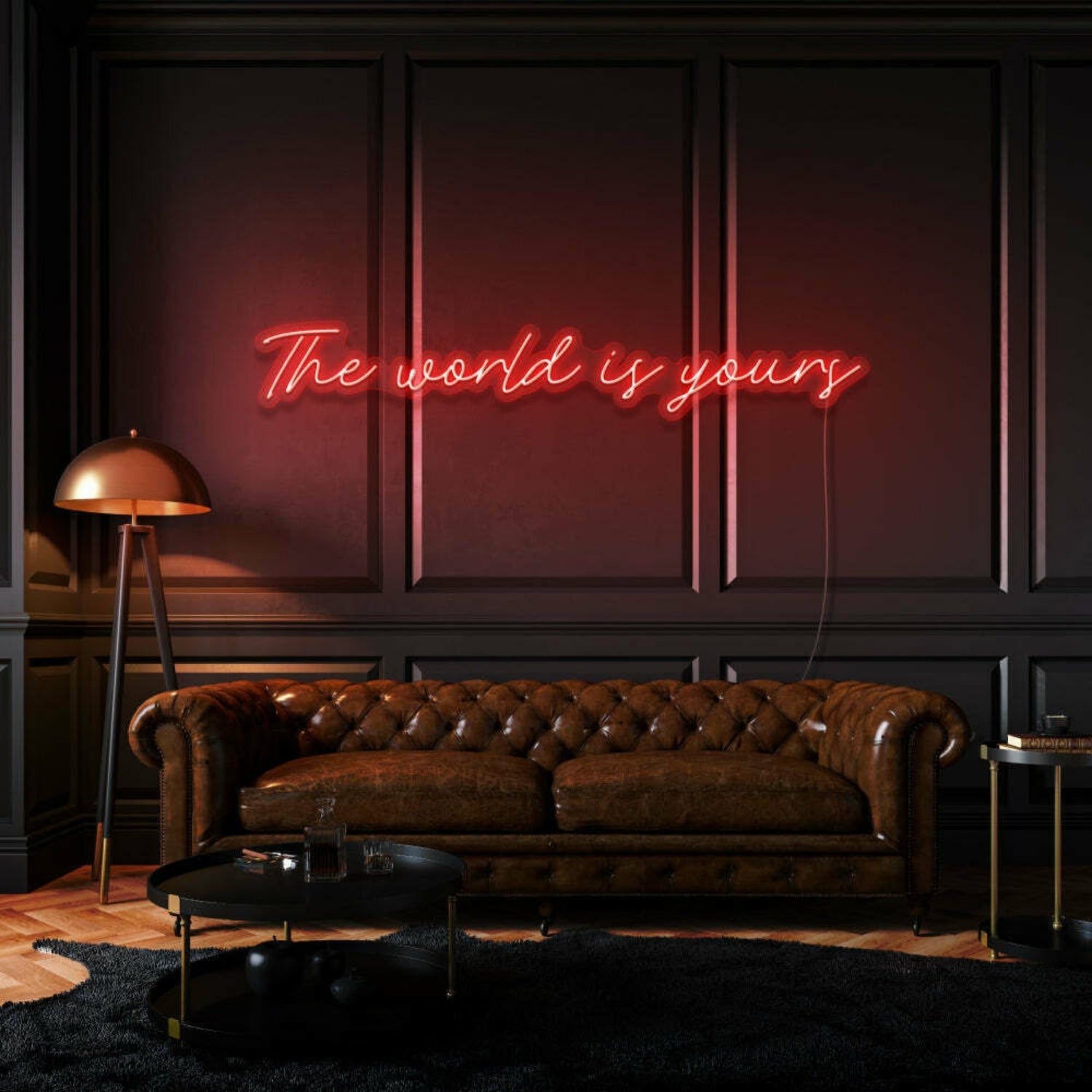 The World Is Yours Cursive Letter Led Neon Sign | Shineneon