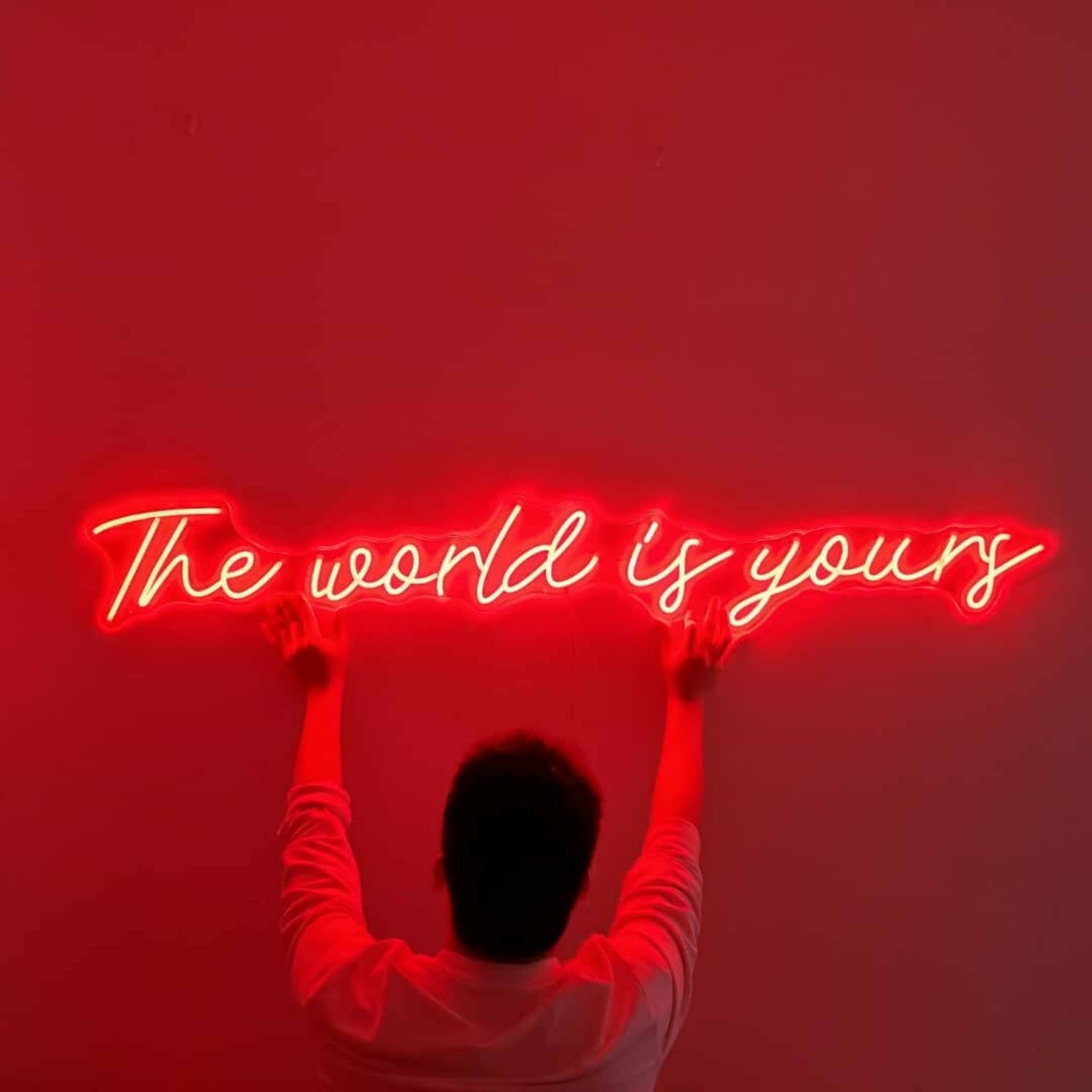 The World Is Yours Cursive Letter Led Neon Sign | Shineneon