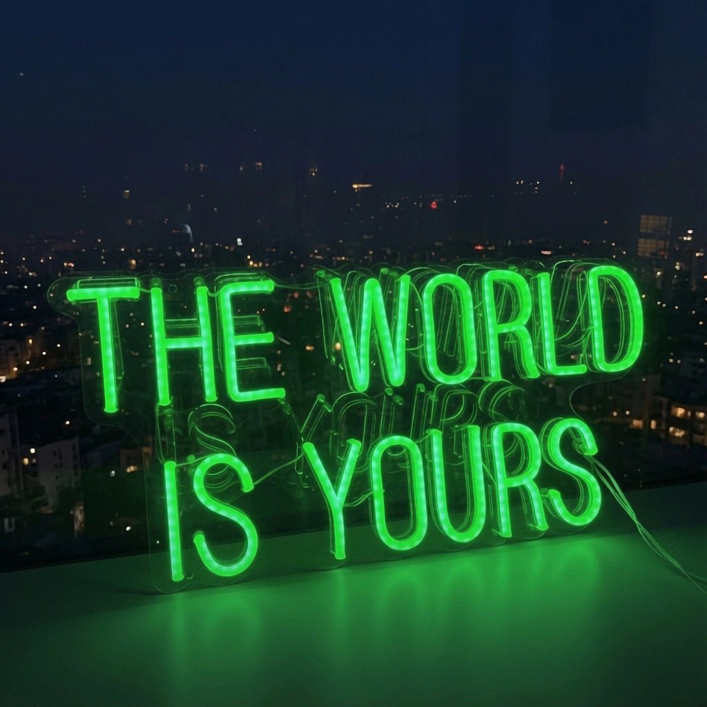 The World Is Yours LED Neon Sign Wall Decor - Shineneon