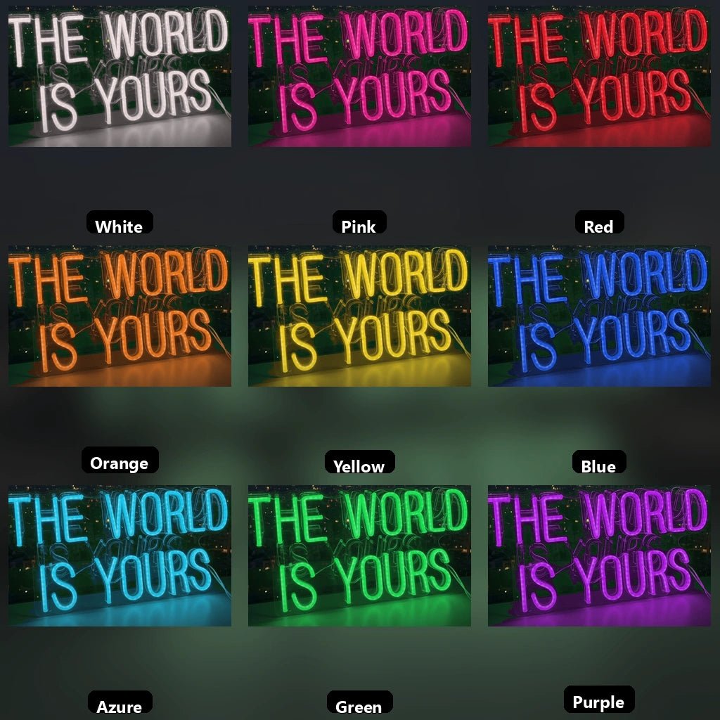 The World Is Yours LED Neon Sign Wall Decor - Shineneon