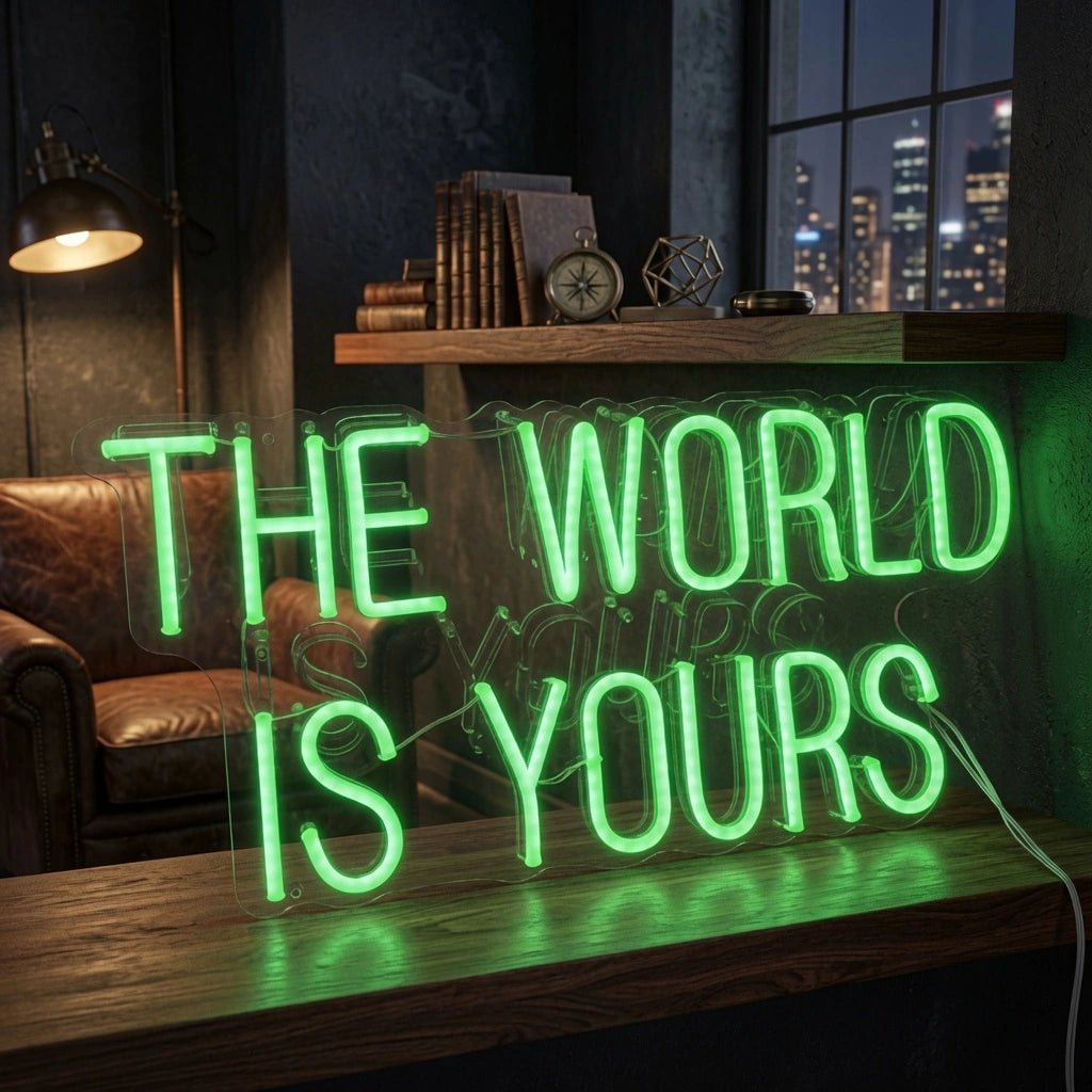 The World Is Yours LED Neon Sign Wall Decor - Shineneon