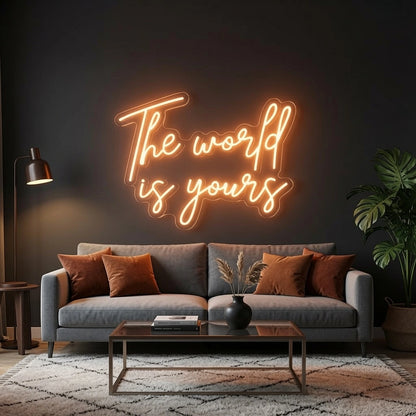 The World Is Yours LED Neon Sign Wall Neon Sign - 02 High-Converting Product Image