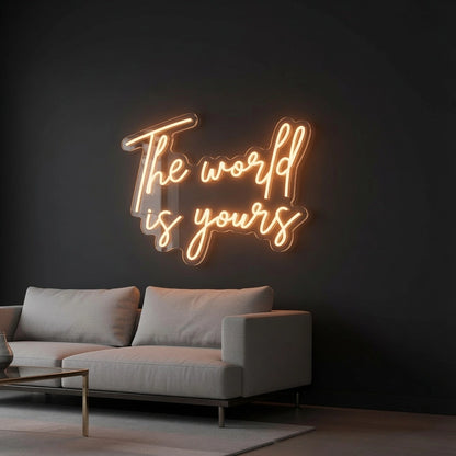 The World Is Yours LED Neon Sign Wall Neon Sign - 04 Size Image