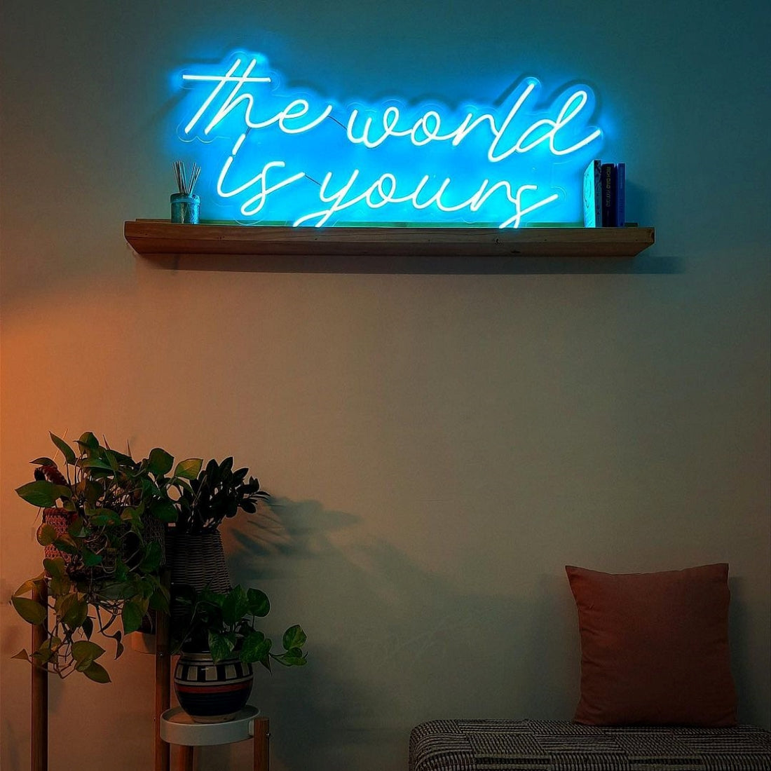 The World Is Yours Led Sign Business Neon Signs Wall Art Decor