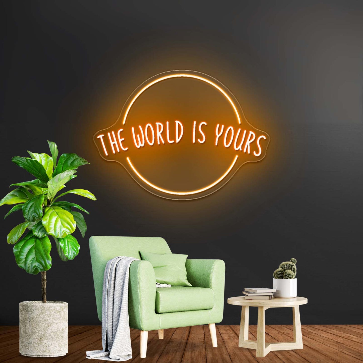 The world is yours neon sign art decor personalized neon sign