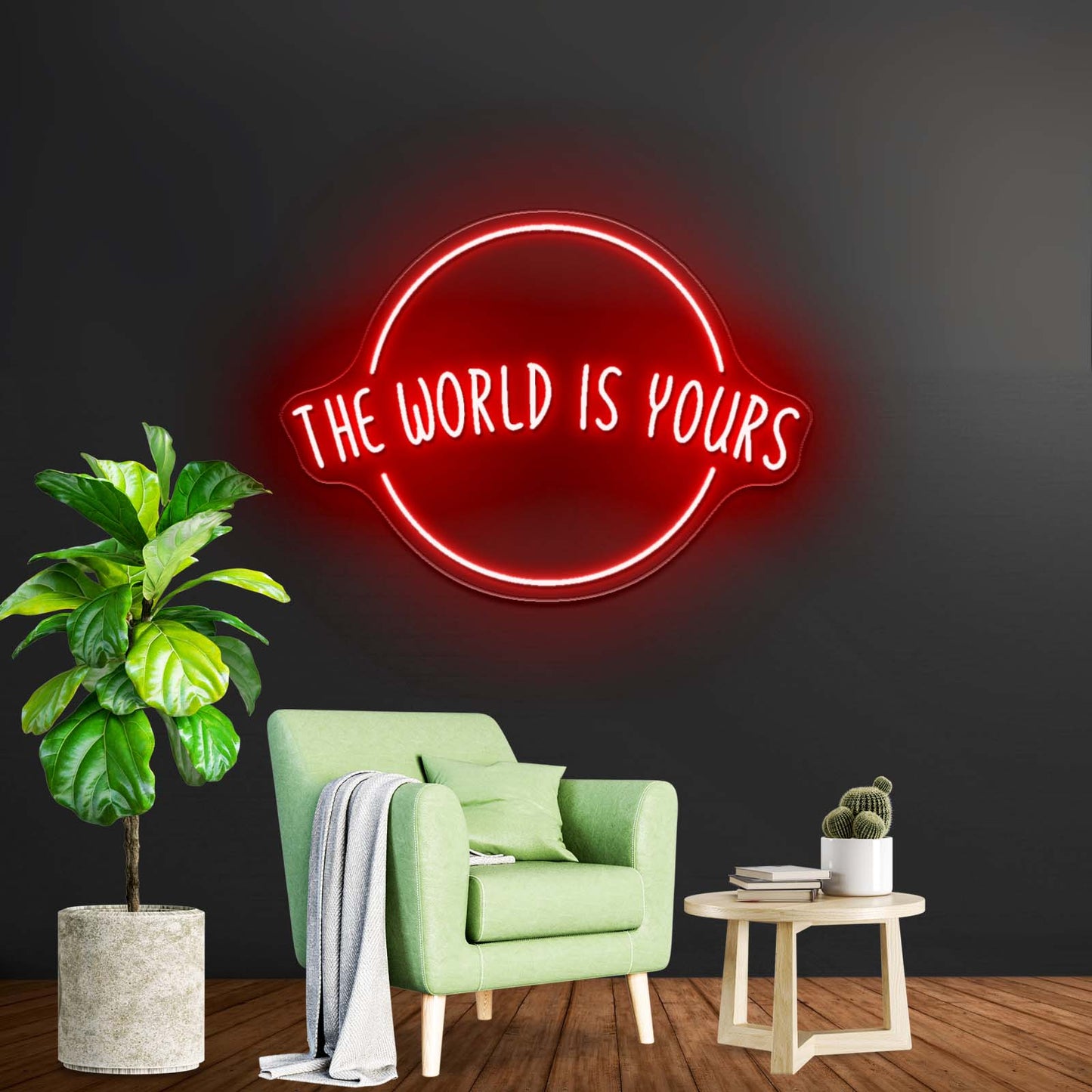 The world is yours neon sign art decor personalized neon sign