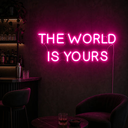 The World Is Yours Room Decor LED Neon Sign high-converting product image