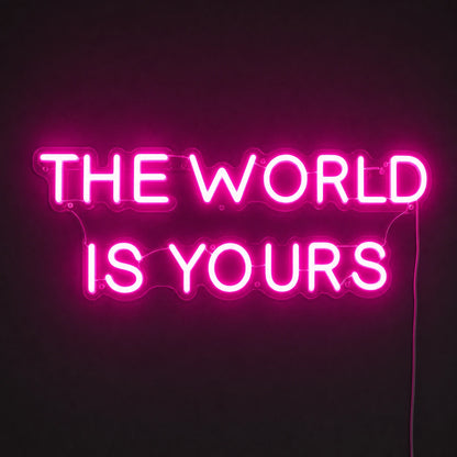 The World Is Yours Room Decor LED Neon Sign main product image