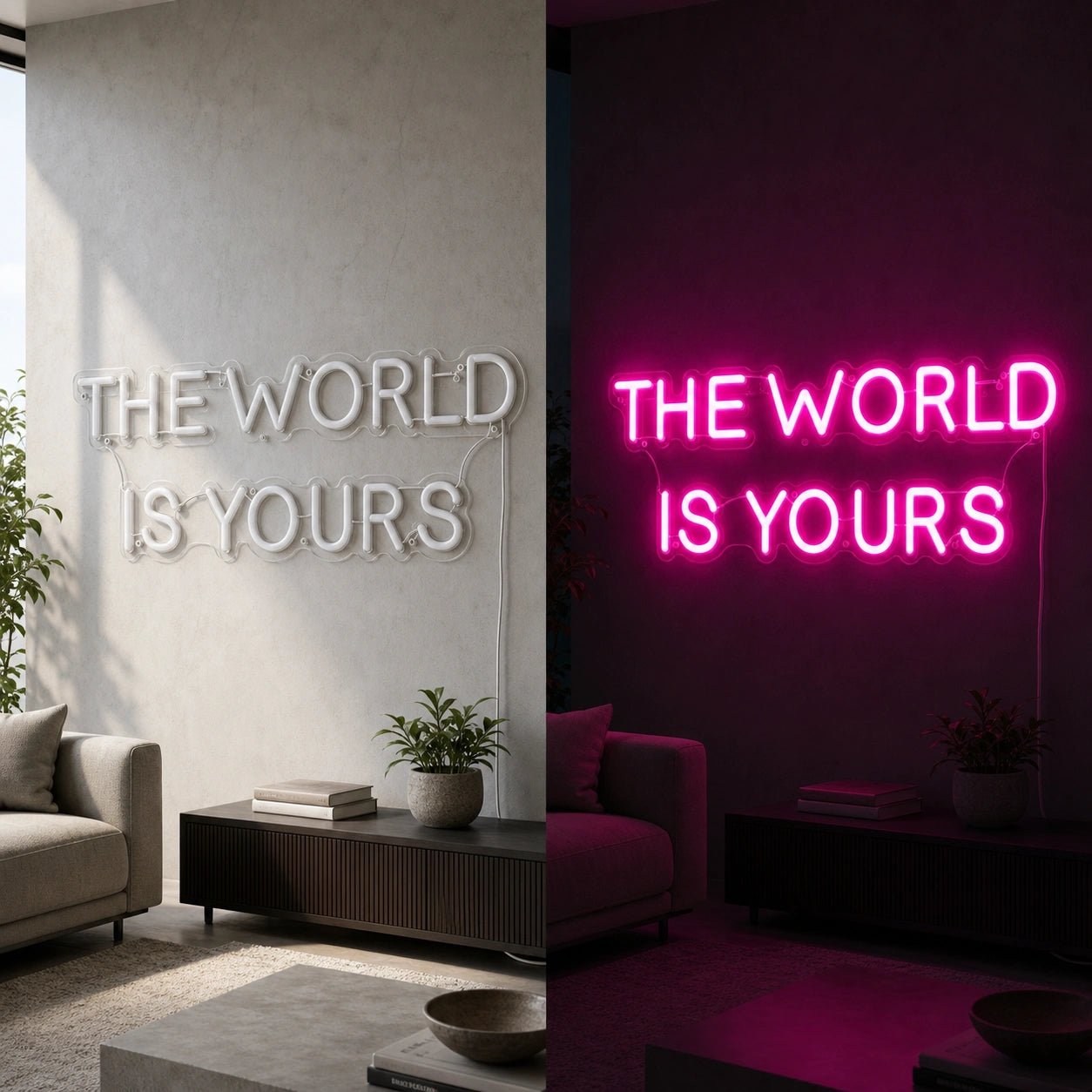 The World Is Yours Room Decor LED Neon Sign - Shineneon