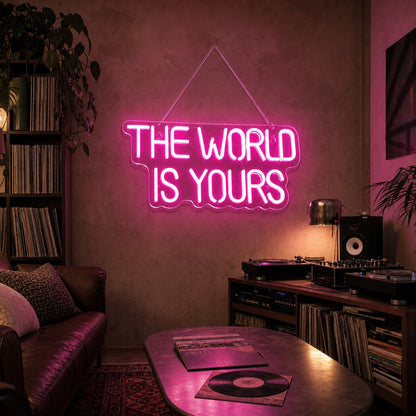 The World Is Yours Wall Art LED Neon Sign size image