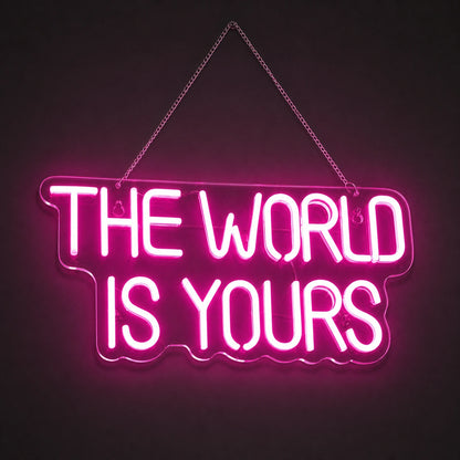 The World Is Yours Wall Art LED Neon Sign main product image