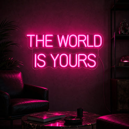 The World Is Yours Wall Decor LED Neon Sign high-converting product image