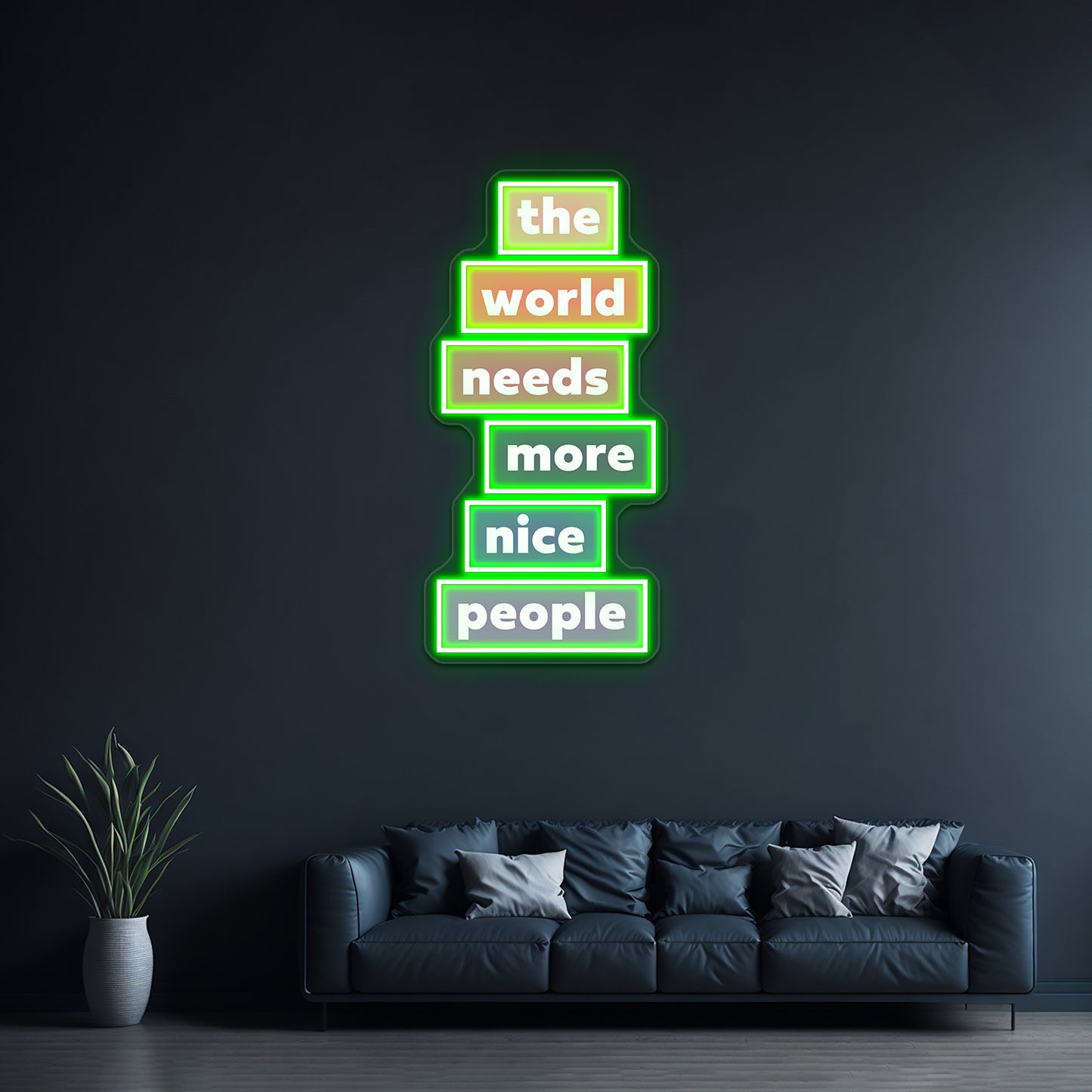 The World Needs More Nice People Neon Sign Artwork For Neon Sign Artwork For Sale