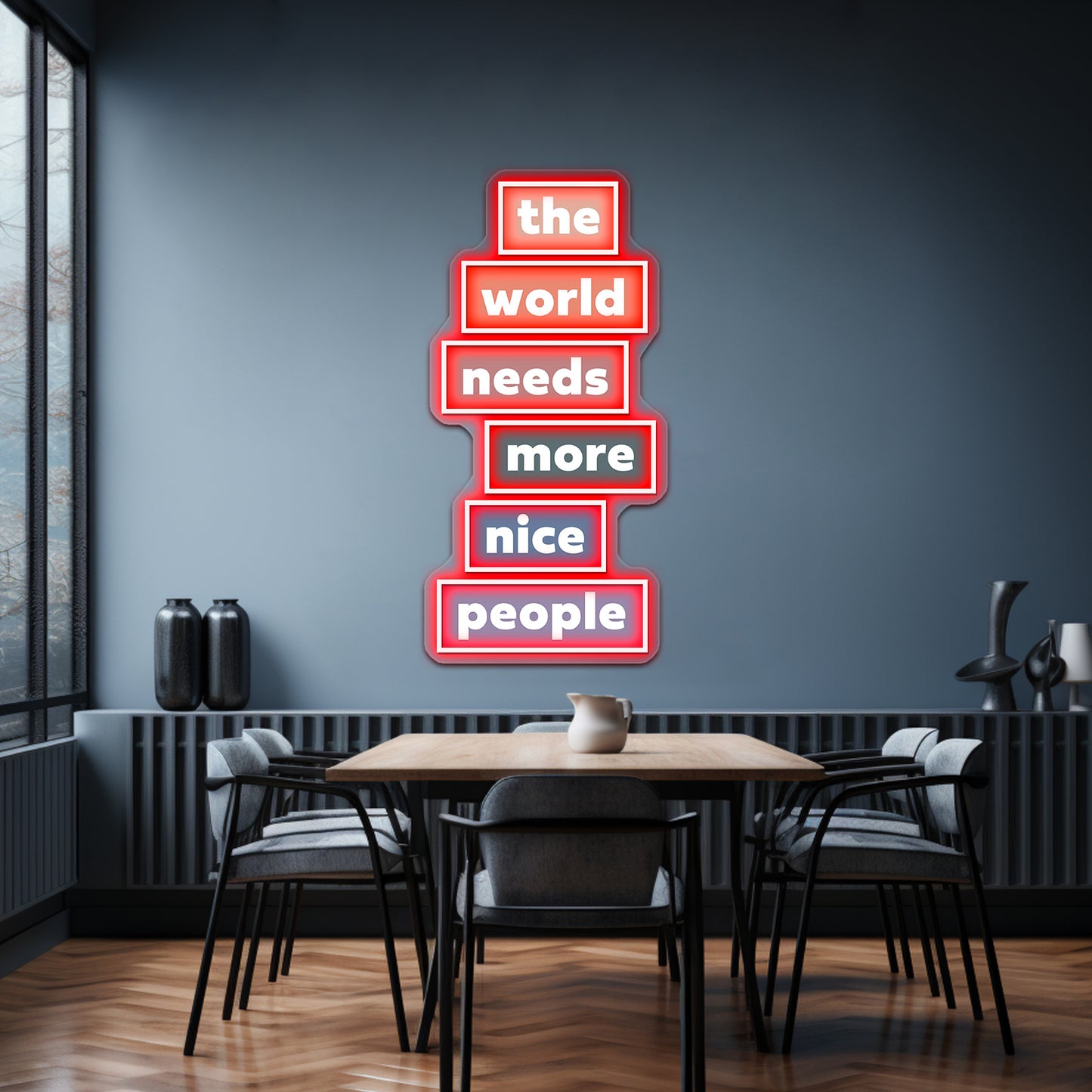 The World Needs More Nice People Neon Sign Artwork For Neon Sign Artwork For Sale