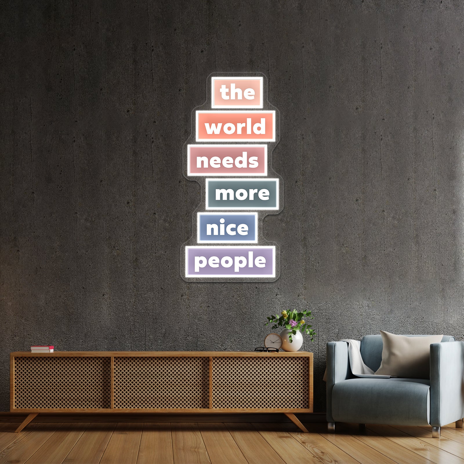 The World Needs More Nice People Neon Sign Artwork For Neon Sign Artwork For Sale | Shineneon