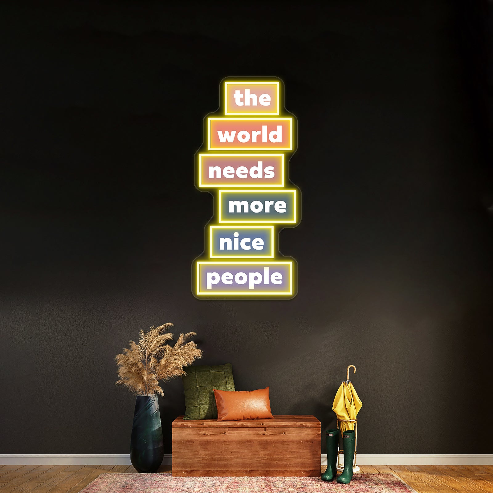 The World Needs More Nice People Neon Sign Artwork For Neon Sign Artwork For Sale | Shineneon